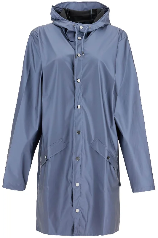 Unisex Long Rain Jacket  - Blue Jersey Jacket Tulle Jacket Batik Jacket