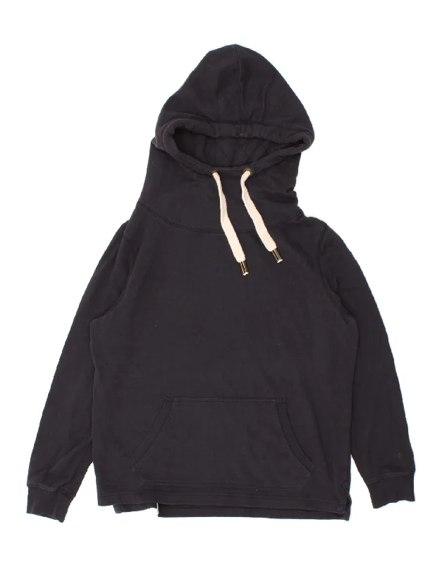 FAT FACE Womens Loose Fit Hoodie Jumper UK 14 Medium Navy Blue Cotton Hoodie with Side Slits Relaxed Casual FAT FACE Womens Loose Fit Hoodie Jumper UK 14 Medium Navy Blue Cotton Hoodie with Side Slits Relaxed Casual