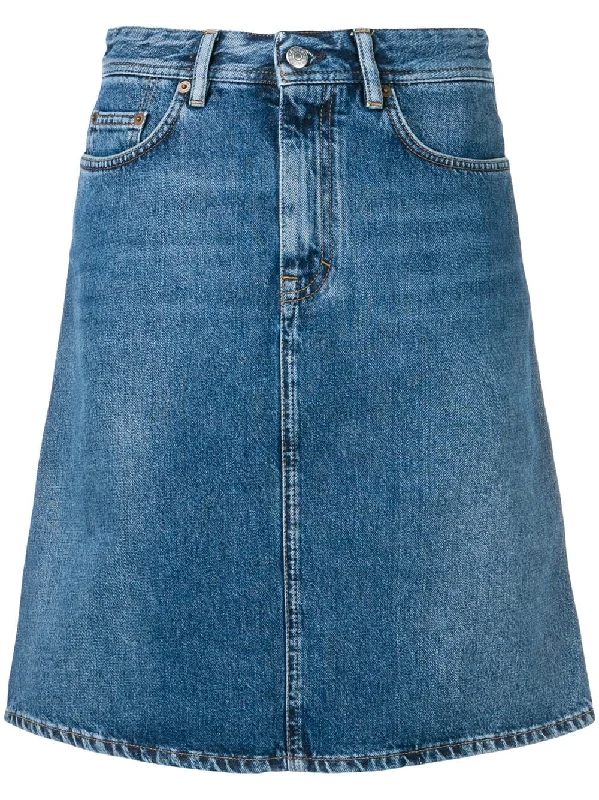 Shadow A-line skirt denim skirt fashionable