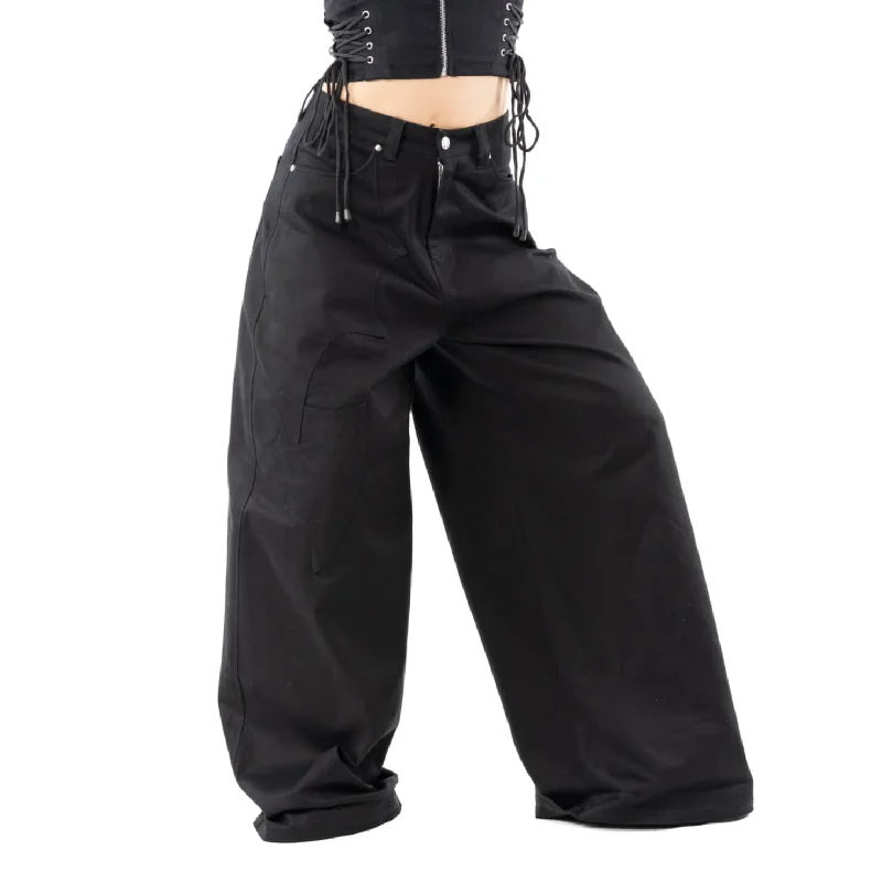 NOCTURNE LONG LEG PANTS - BLACK Comfortable Cargo Pants