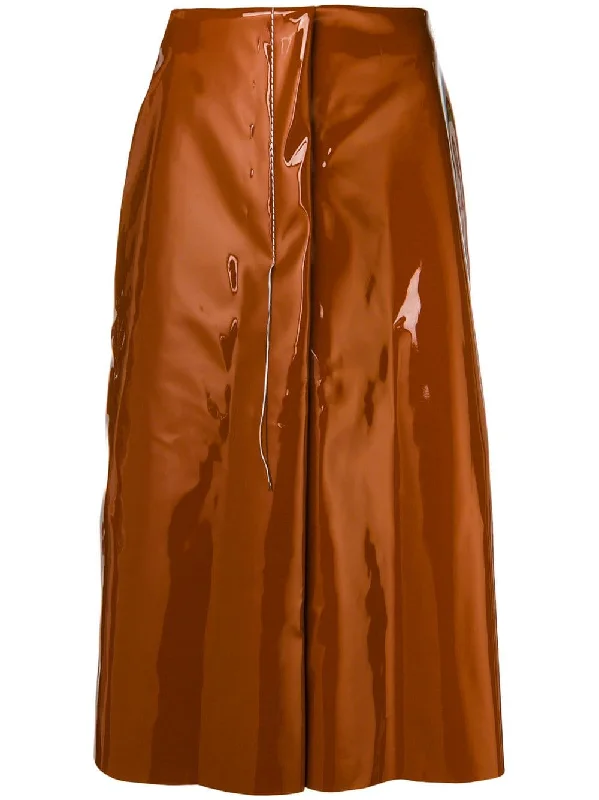 Creamy unfinished skirt silk skirt lustrous