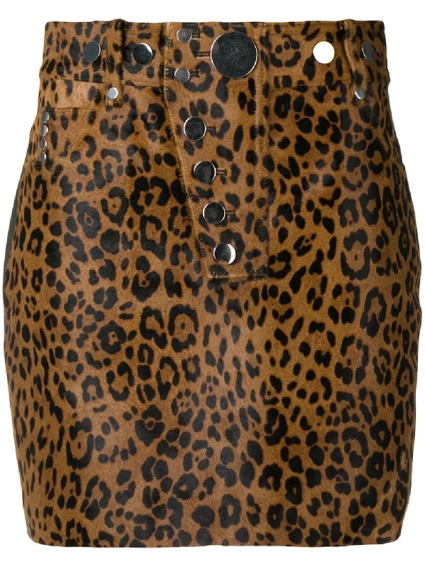 leopard mini skirt silk skirt luxurious