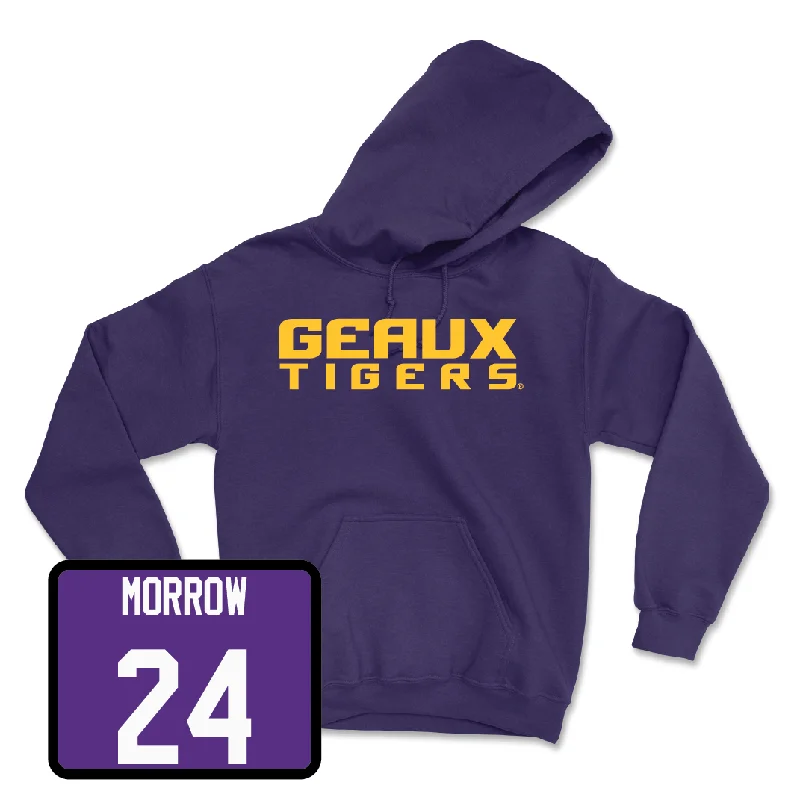 Women's Basketball Purple Geaux Hoodie - Aneesah Morrow Hoodie with Magnetic Closure Innovative Modern Women's Basketball Purple Geaux Hoodie - Aneesah Morrow Hoodie with Magnetic Closure Innovative Modern