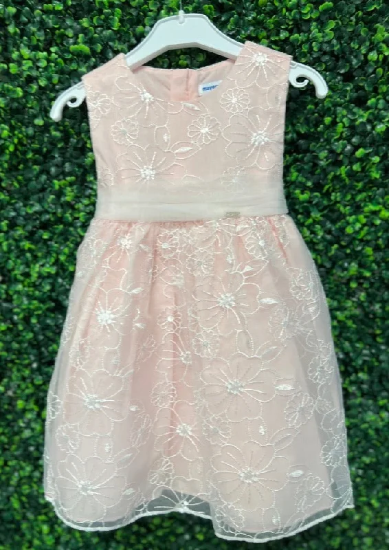 Mayoral Girl's Embroidered Organza Party Dress 1948 Tunics Yoga stretchy