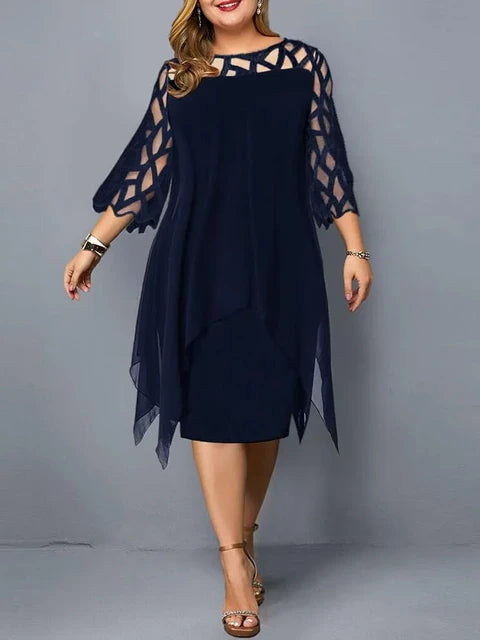 Elegant Midi Party Dress For Women 3XL 10392 Tunics Occasion special