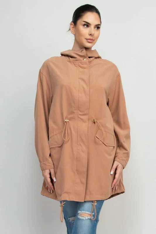 Peach Skin Mock Hooded Jacket One-Shoulder Jacket Off-the-Shoulder Jacket Asymmetrical Jacket Peach Skin Mock Hooded Jacket One-Shoulder Jacket Off-the-Shoulder Jacket Asymmetrical Jacket