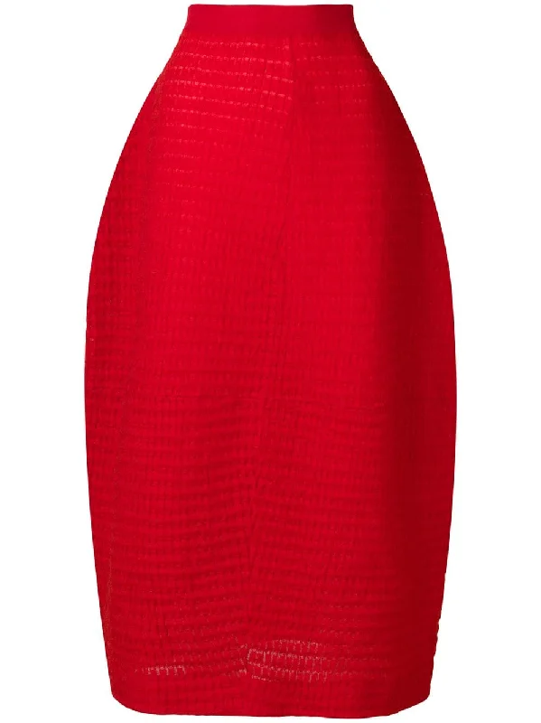 high rise straight skirt button skirt front