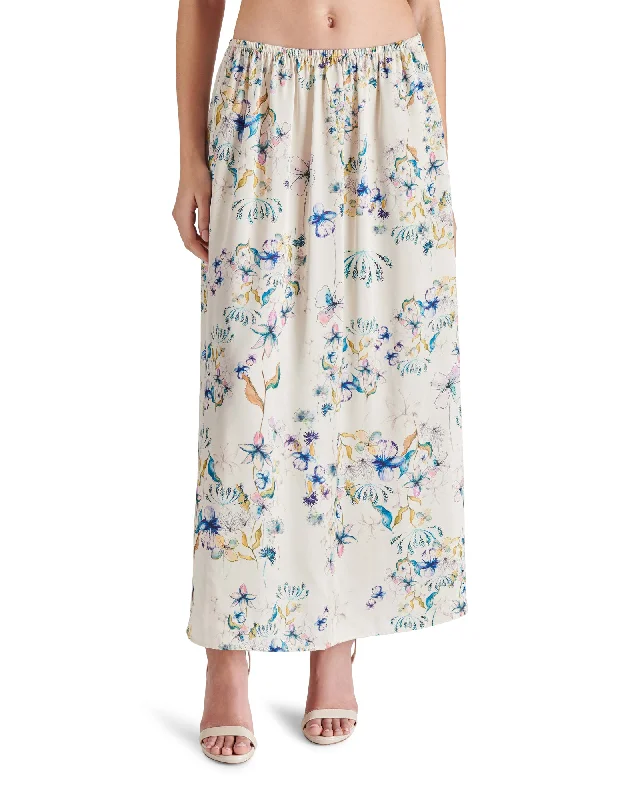 NOEMI SKIRT NATURAL MULTI pleated skirt texture