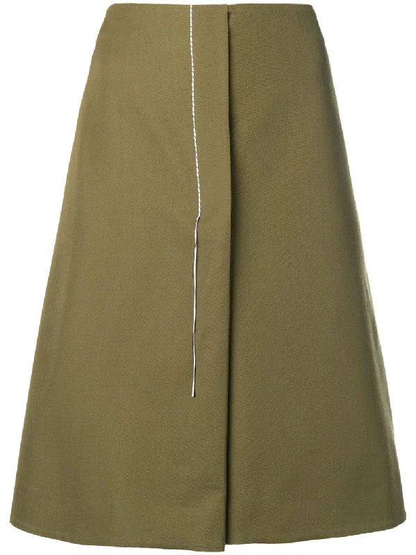 concealed front skirt linen skirt light