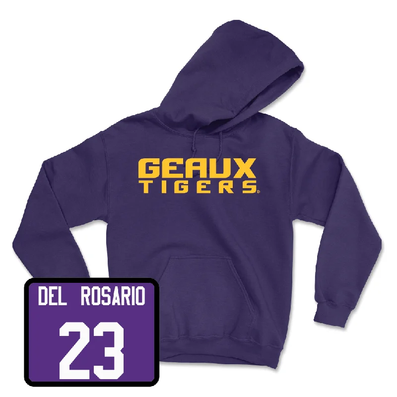 Women's Basketball Purple Geaux Hoodie - Aalyah Del Rosario Hoodie with Full-Zip Functional Layering Women's Basketball Purple Geaux Hoodie - Aalyah Del Rosario Hoodie with Full-Zip Functional Layering