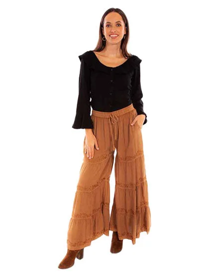 Women's Palazzo Pants Warm Wool Trousers