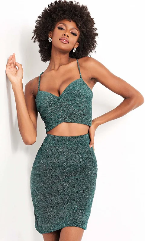 JVN by Jovani JVN04562 - Two Piece Tie Back Sheath Dress Tunics Stylish elegant