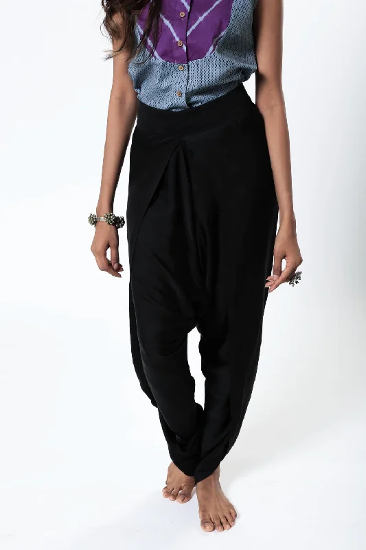 Dhoti Pants (black) Soft Wool Pants
