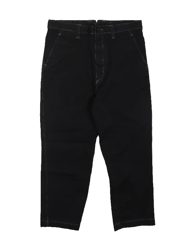 Nylon Basic Pants Casual Wide Pants