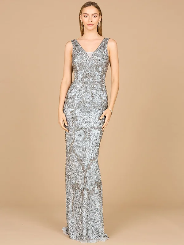Lara Dresses 29076 Beaded Sequin Long Formal Dress