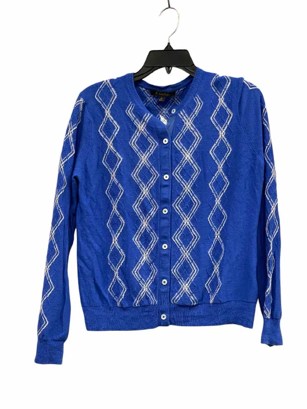 Brooks Brothers Size XL Blue White 100% Merino Wool Sweater Solid Color Striped Floral Print
