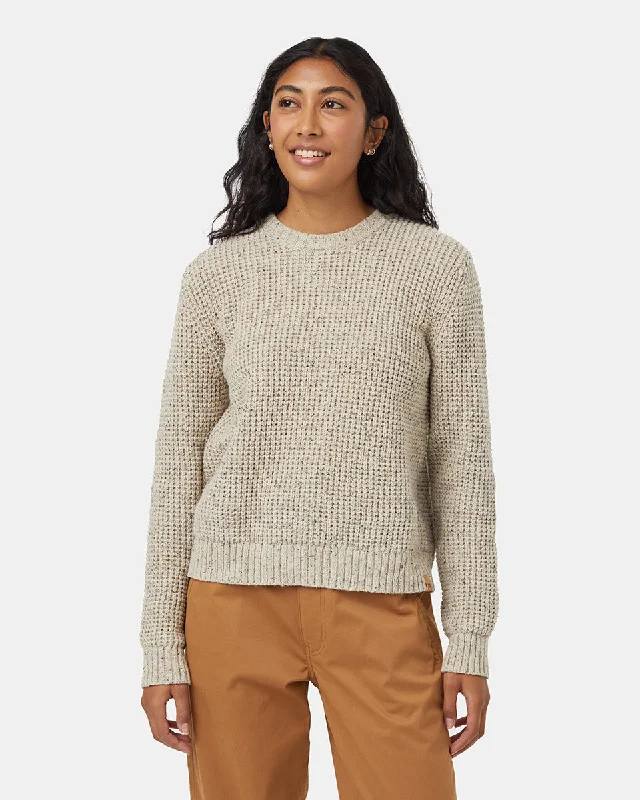 Highline Nep Crew Sweater Cable Knit Ribbed Knit Lace Knit