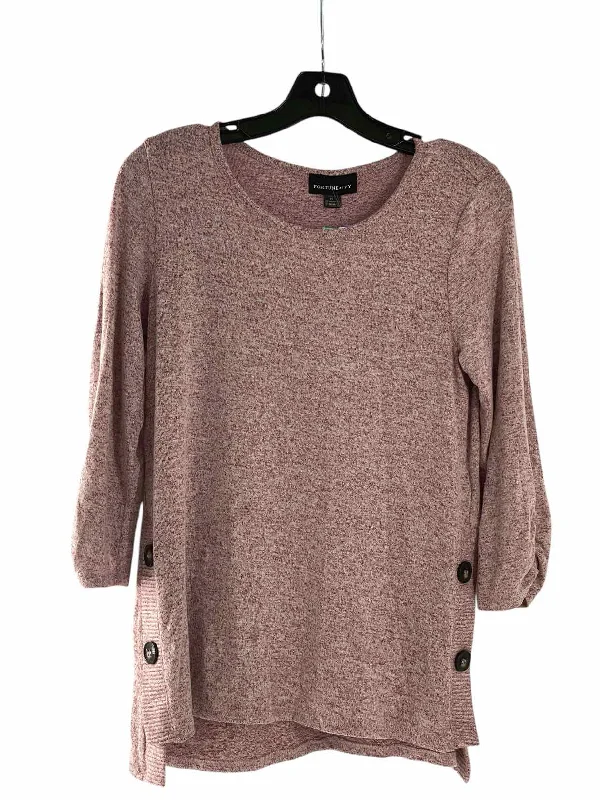 Fortune + Ivy Size XS Pink Heather Sweater Modern Contemporary Chic