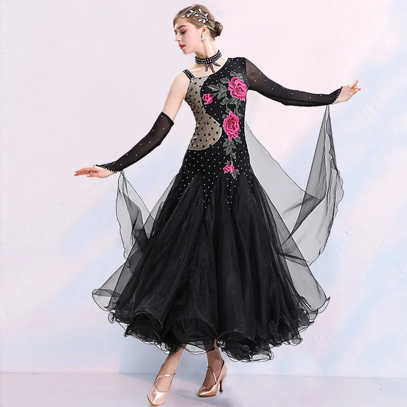 One Shoulder Long Ballroom Dress