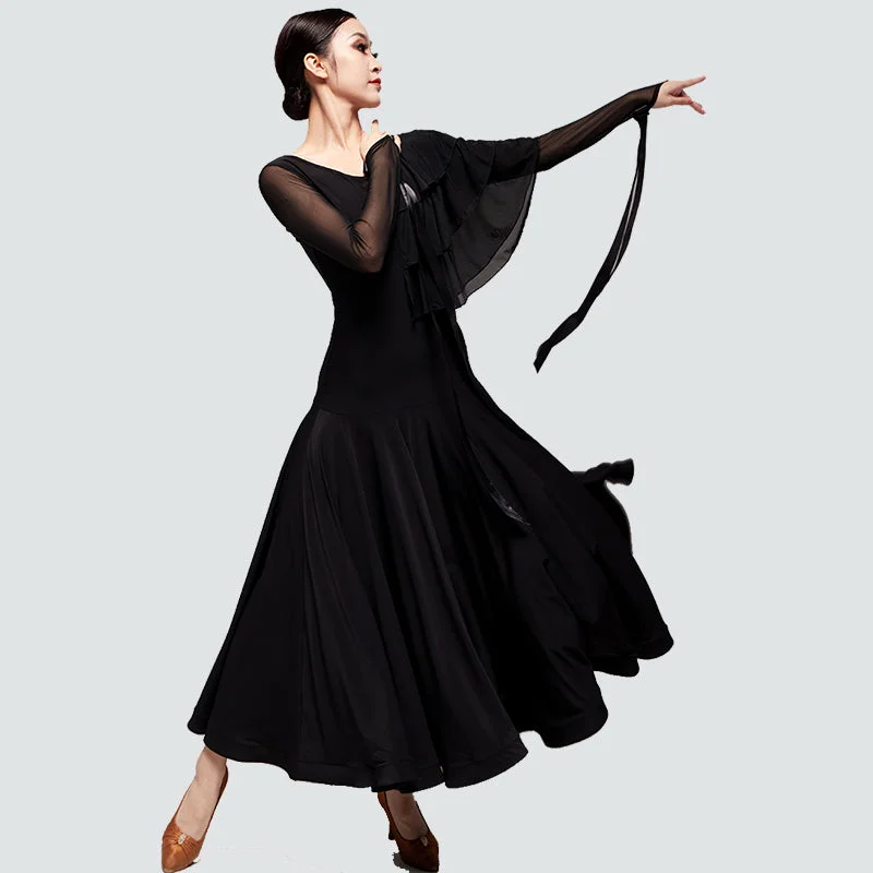 Solid Color Big Swing Ballroom Dance Dress