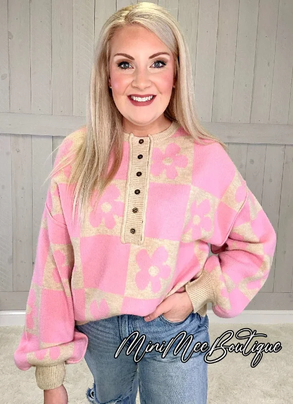 Pink Flower Print Sweater Faux Fur Fabric Real Fur Fabric Shearling Fabric