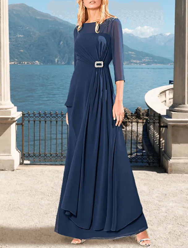 A-Line Mother of the Bride Dress Plus Size Elegant