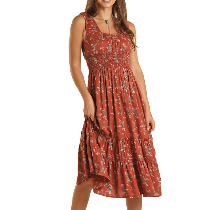 Rock & Roll Cowgirl Women's Floral Print Dress