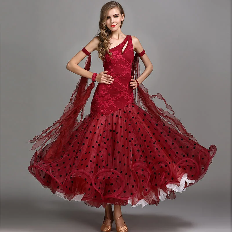 One Shoulder A-Line Ballroom Dress