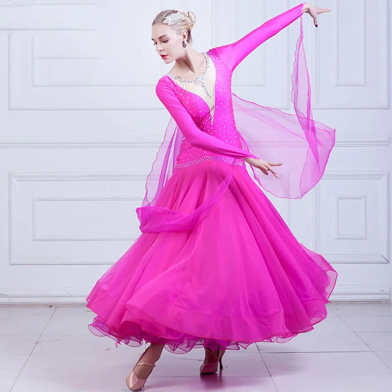 A-Line Rhinestones Elegant Ballroom Dress