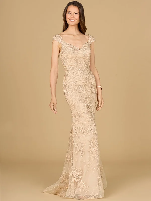 Lara Dresses 29137 Long Mermaid Formal Lace Evening Dress