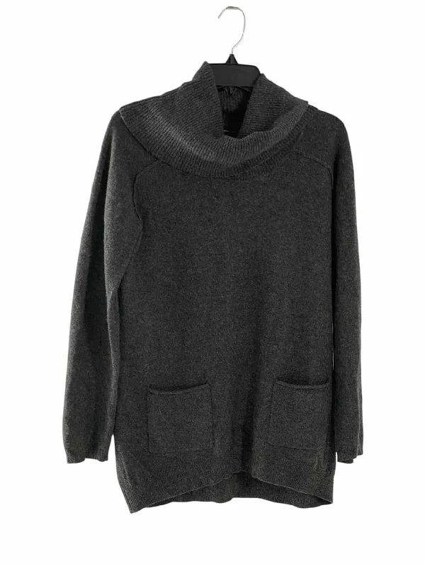 Velvet Size S Grey 100% cashmere Sweater Sequined Glittery Shiny