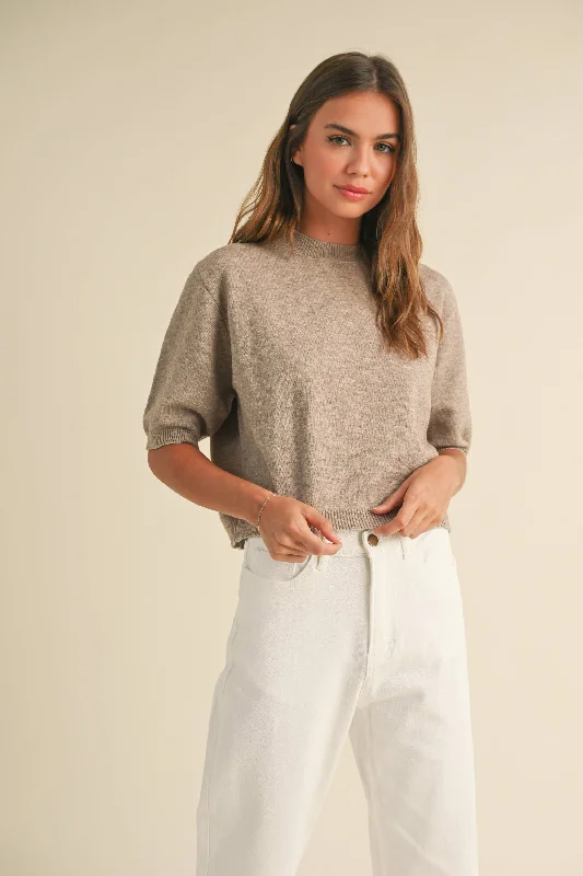 Aurora Sweater Top | Mocha Sweater Knitwear Pullover
