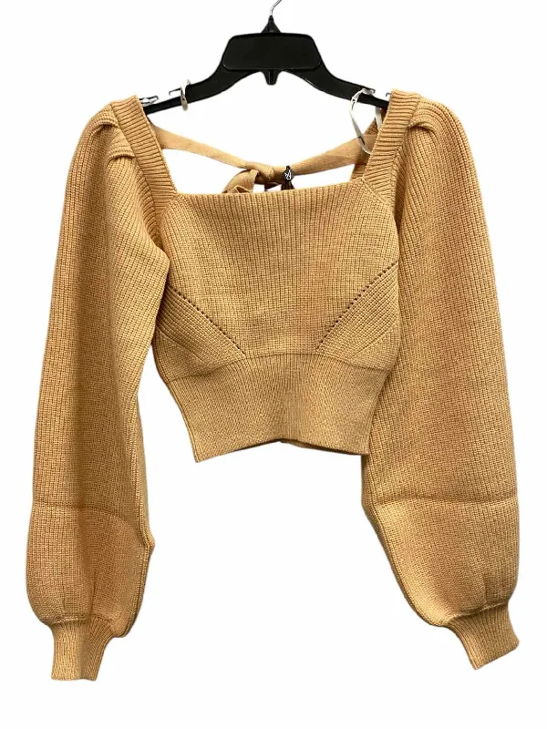 Mink Pink Size XL Peach Sweater Transparent Opaque Sheer