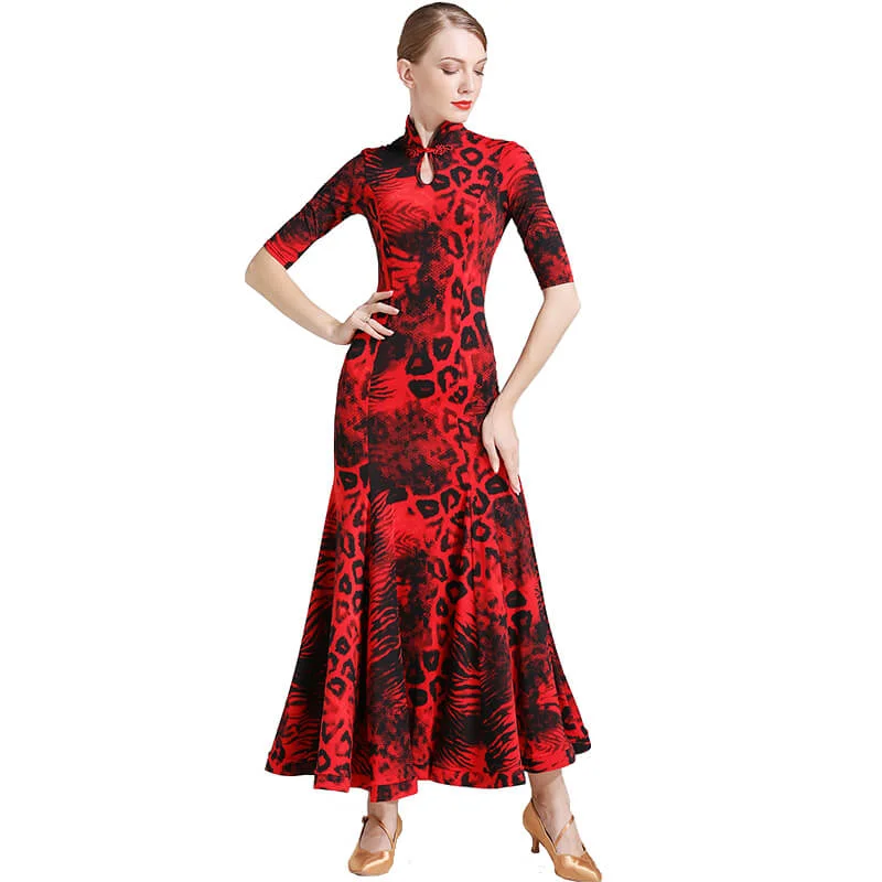 Bodycon Long Ballroom Dress with Buckle