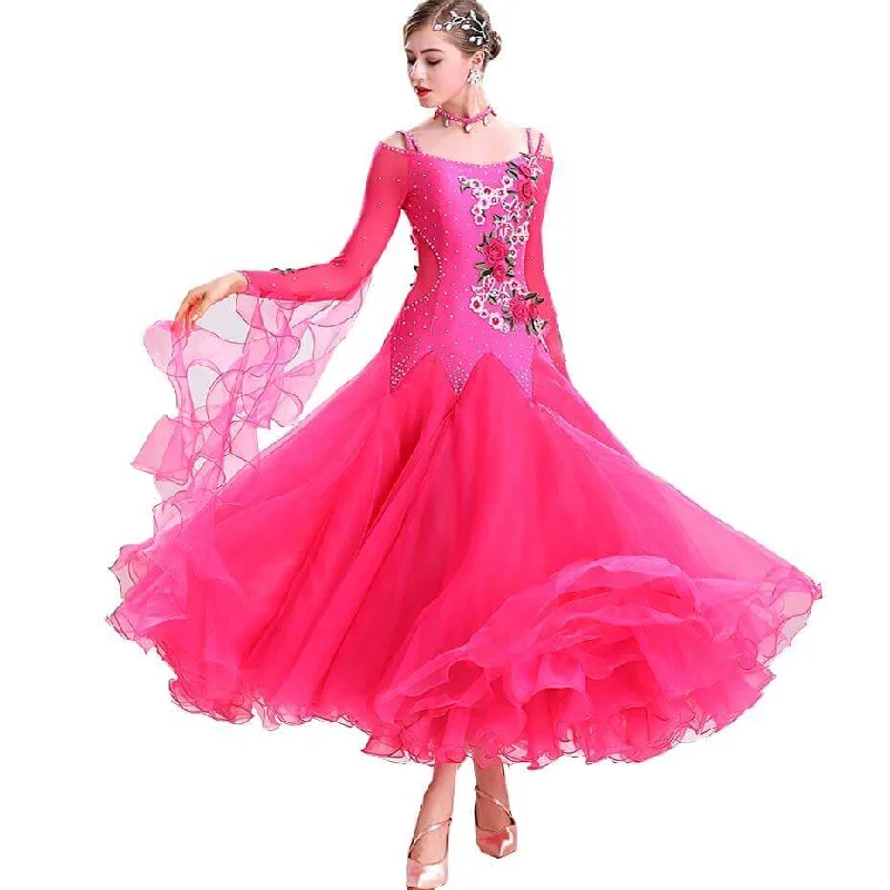 Swing Maxi Ballroom Dress with Embroidery