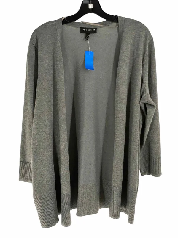 Lane Bryant Size 14/16 Grey Sweater Graphic Sweater Embroidered Appliqued
