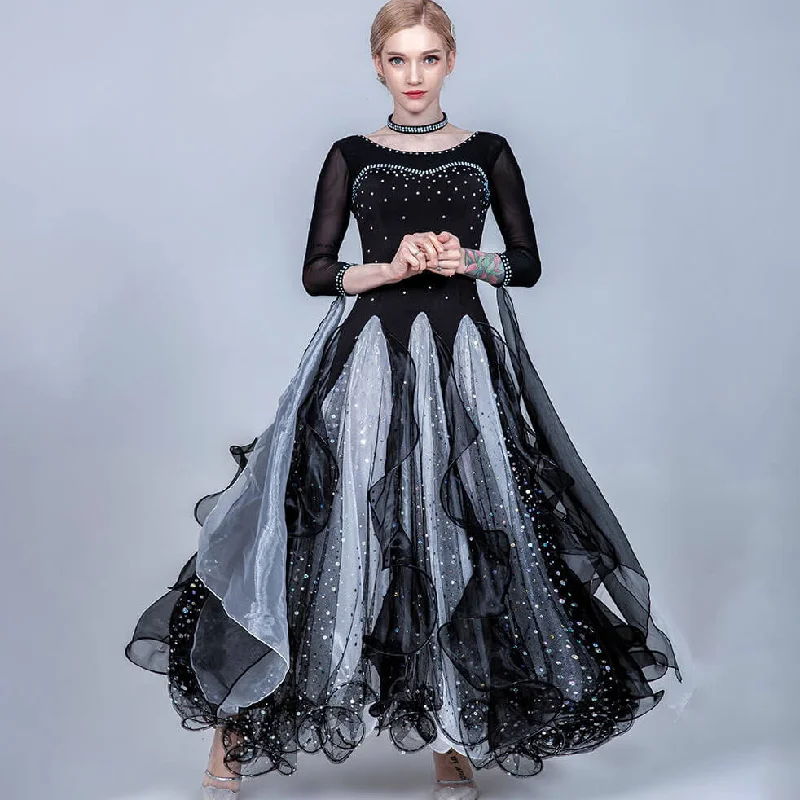 A-Line Long Ballroom Dress with Sequins