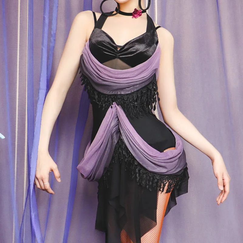Gradient Sleeveless Latin Dance Dress