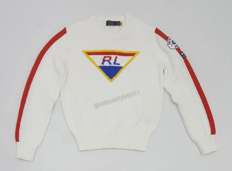 Nwt Polo Ralph Lauren Women's Ski 1967 USA Downhill Sweater Satin Blend Silk Blend Wool Blend