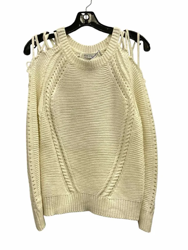 Ark nc. Size S White Sweater Chenille Brocade Lace