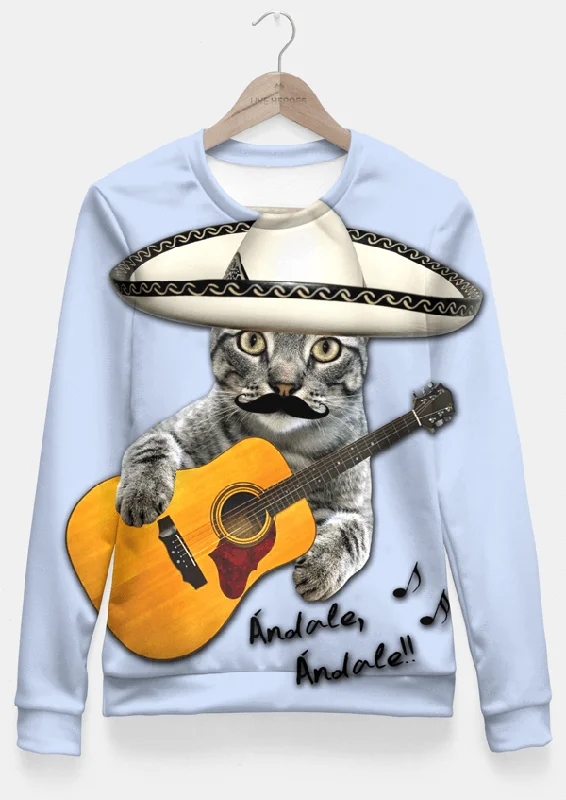 MEXICAN CAT Fitted Waist Sweater Women Striped Floral Plaid