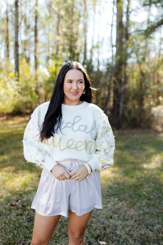 Queen Of Sparkles Bridal Queen Sweater Soft Cozy Warm
