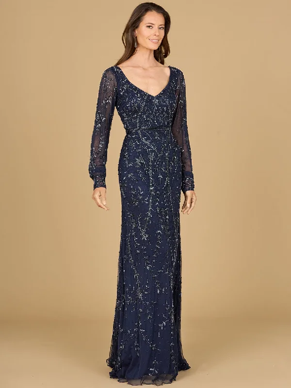 Lara Dresses 29120 Long Sleeve Formal Beaded Evening Dress