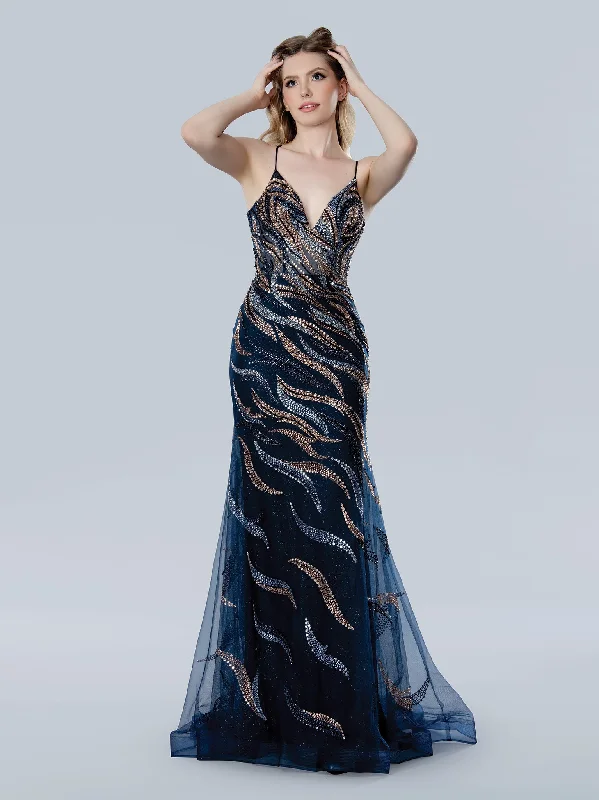 Stella Couture 25160 Long Mermaid Formal Sequin Prom Dress
