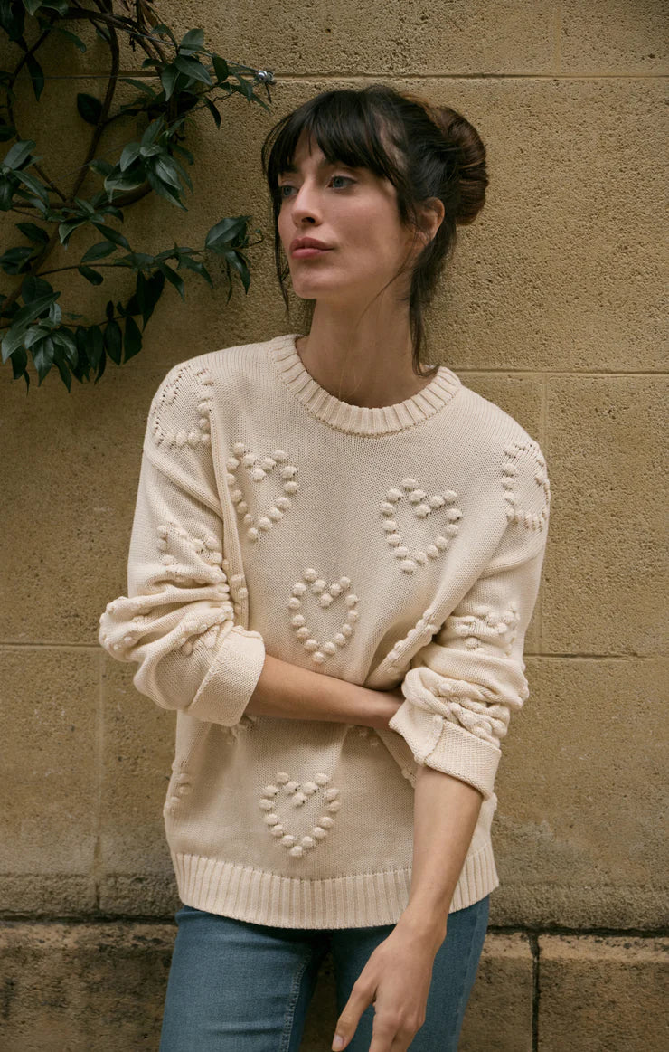 Sweet Thing Sweater - Sandstone Real Fur Shearling Chenille