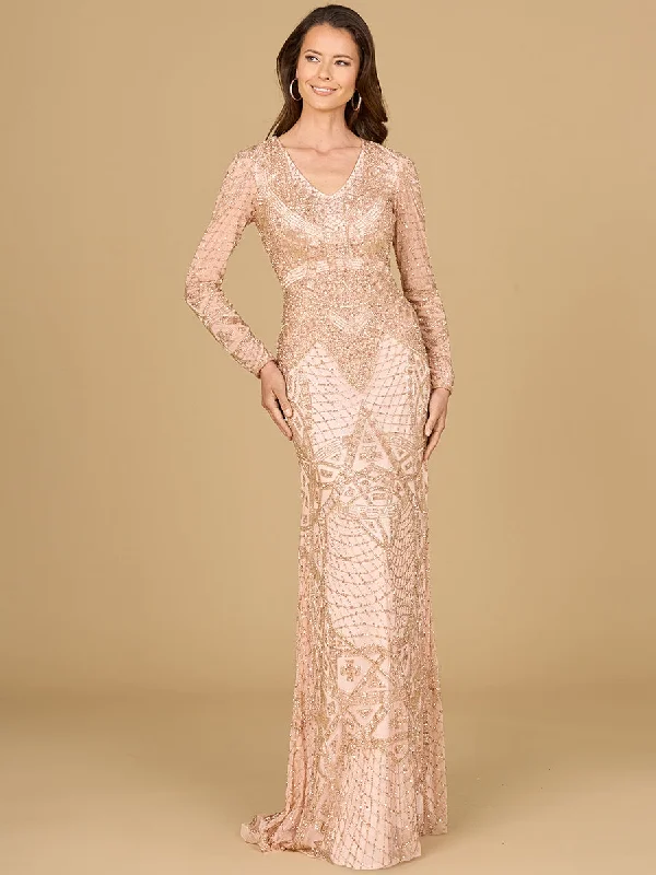 Lara Dresses 29054 Beaded Long Sleeve Evening Formal Dress