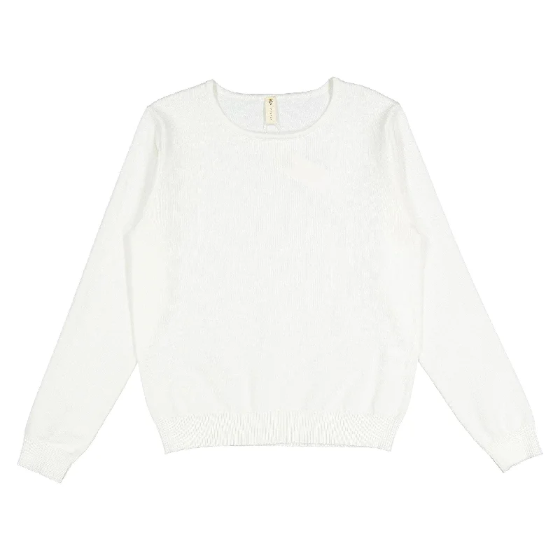 Ava and Lu White Sweater Velvet Chenille Corduroy