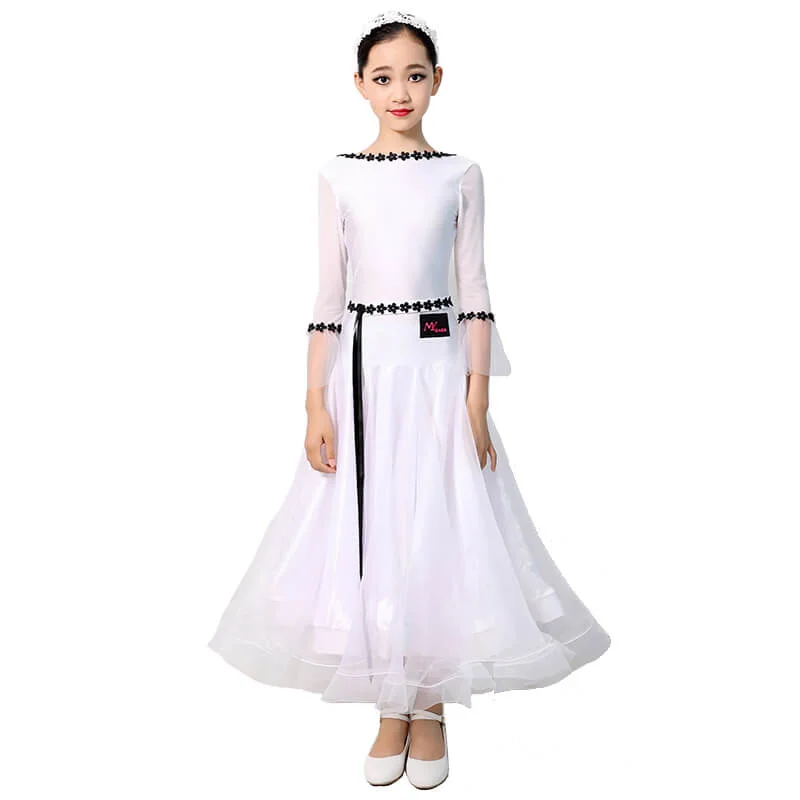 A-Line Long Ballroom Dress Belt