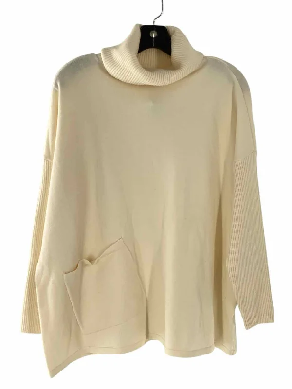 Marla Wynne Size S Cream Sweater Boxy Sweater Fitted Sweater A-Line