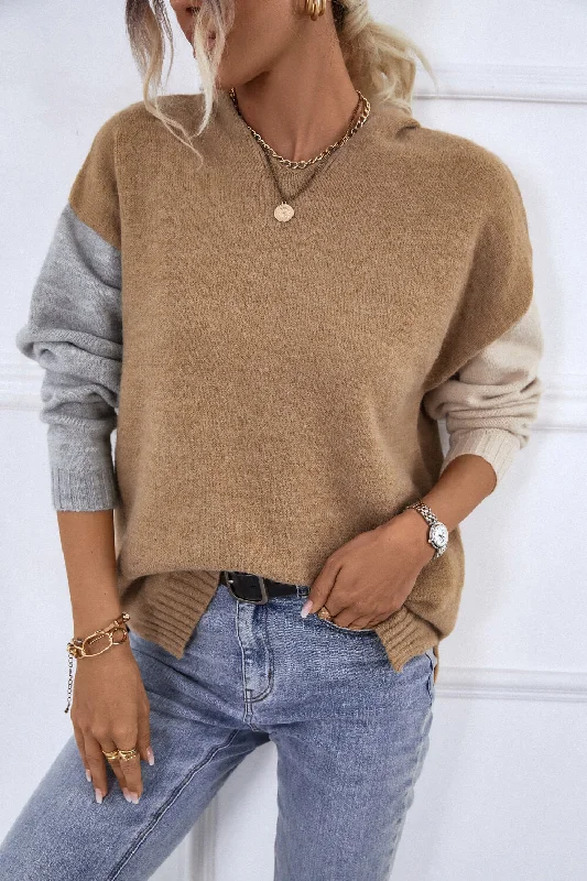 Contrast Side Slit Hooded Sweater (more color options) Plaid Sweater Polka Dot Checkered Contrast Side Slit Hooded Sweater (more color options) Plaid Sweater Polka Dot Checkered